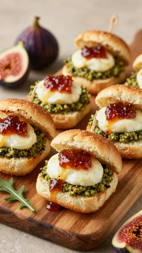 12 Pesto Sliders Recipes with Hawaiian Rolls for Fresh, Cheesy, Flavor-Packed Bites - 11. Sweet & Savory Pesto Sliders with Fig Jam 1