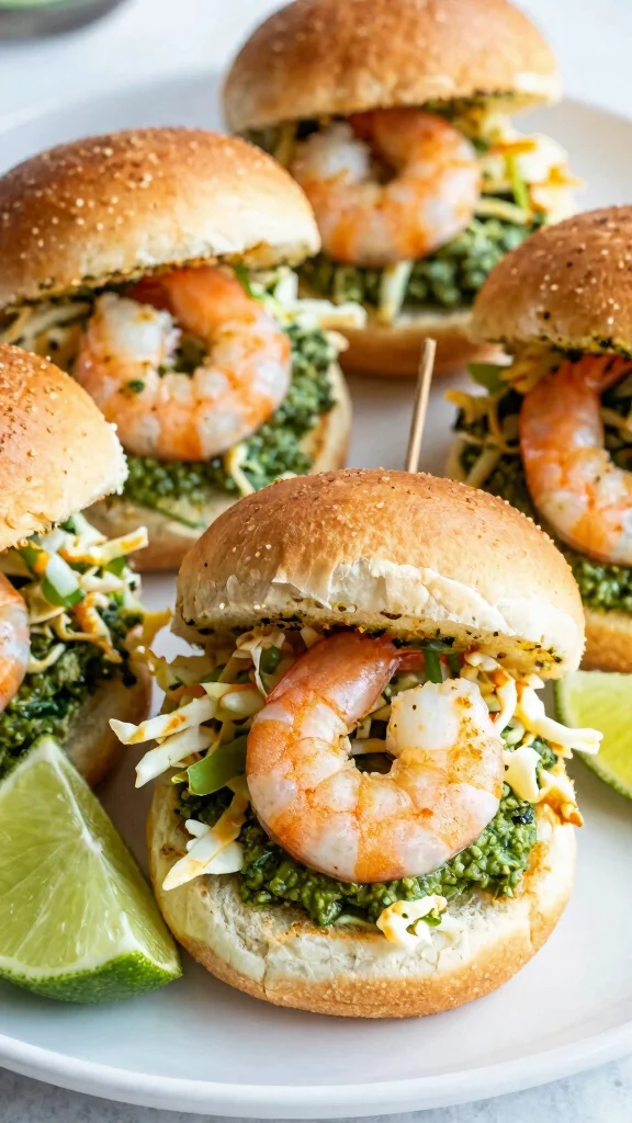 12 Pesto Sliders Recipes with Hawaiian Rolls for Fresh, Cheesy, Flavor-Packed Bites - 8. Pesto Shrimp Sliders 1
