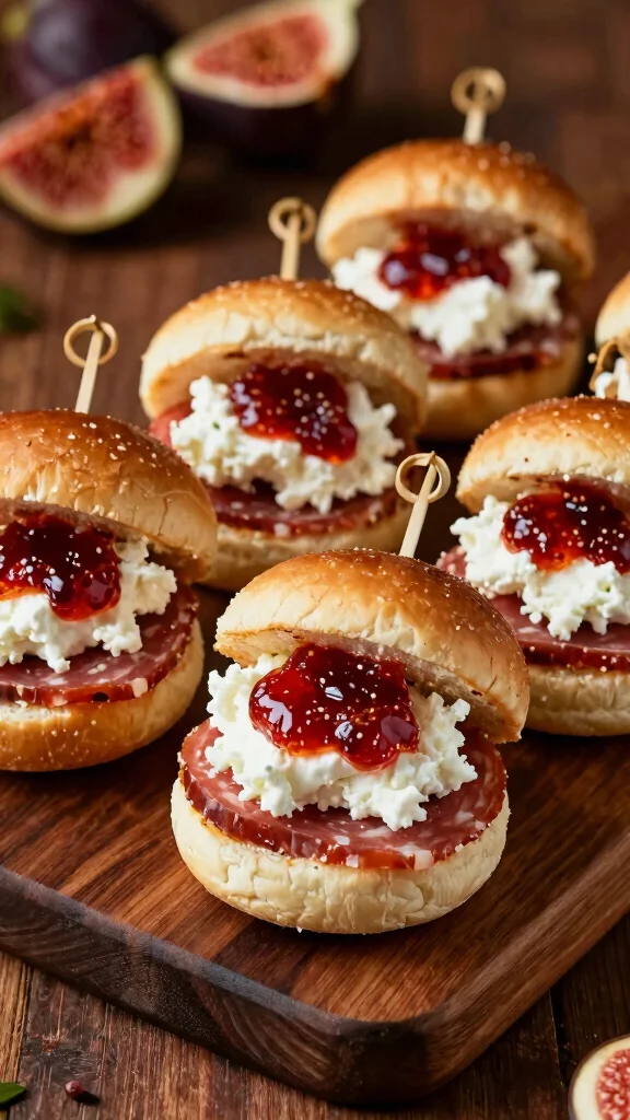 12 Salami Sliders Recipes with Hawaiian Rolls for Savory Party Food and Easy Snacks - 12. Sweet Fig and Salami Sliders 1