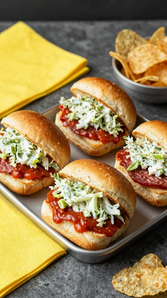 12 Salami Sliders Recipes with Hawaiian Rolls for Savory Party Food and Easy Snacks - 9. Buffalo Salami Sliders 1