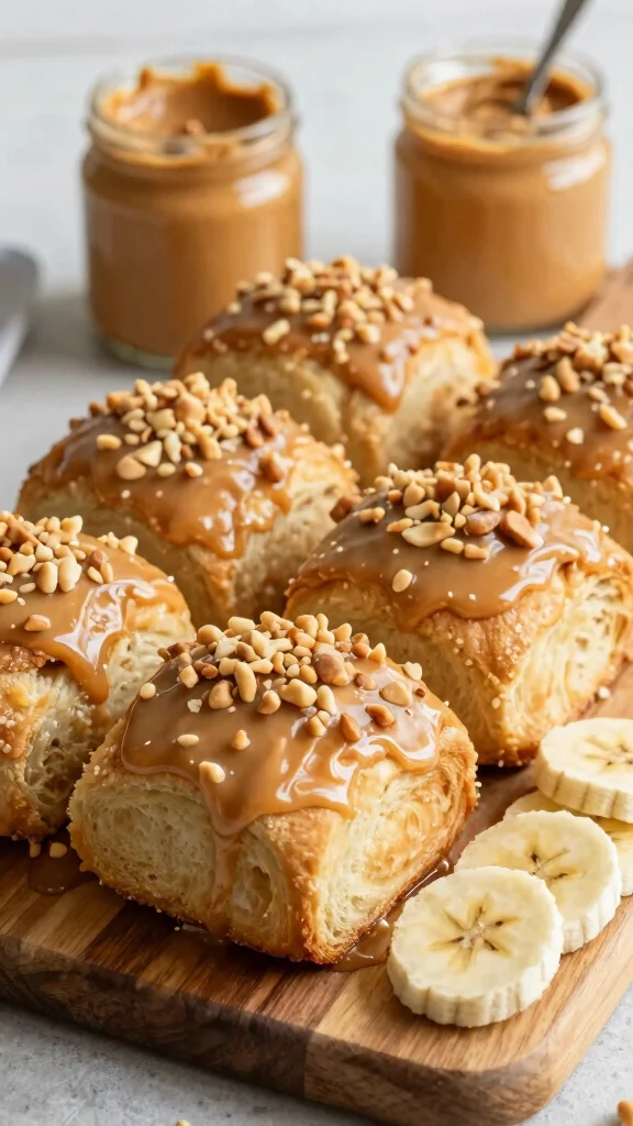 12 Sticky Buns with Cinnamon Rolls Ideas for Extra Gooey and Irresistible Treats - 10. Peanut Butter Banana Sticky Buns 1