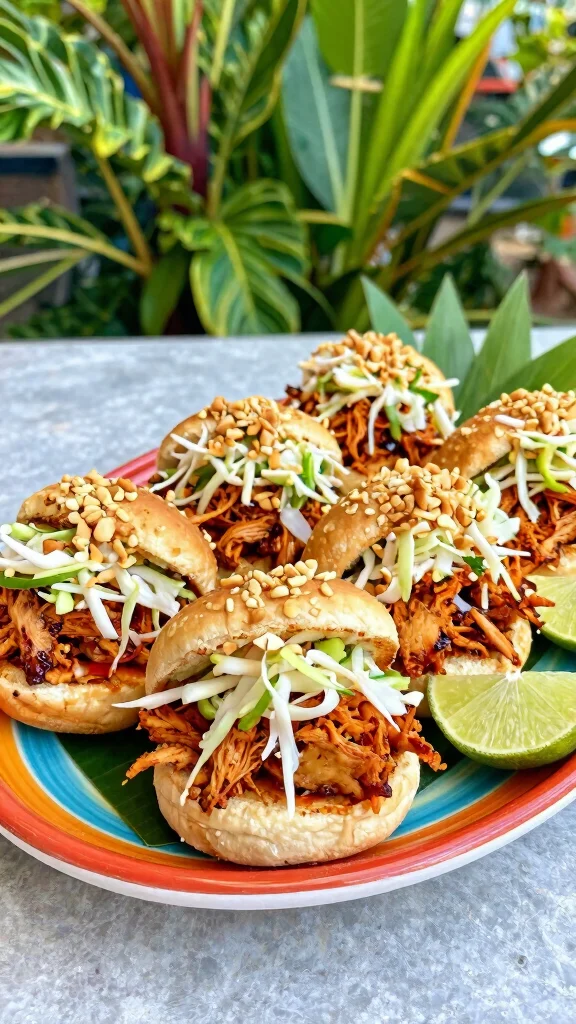 13 Easy Hawaiian Roll Sliders Recipes You'll Want to Make Again and Again - 10. Thai Peanut Chicken Sliders 1