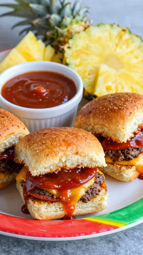 13 Pepperoni Sliders Recipes with Hawaiian Rolls for Easy Pizza-Inspired Party Food - 2. Hawaiian BBQ Pepperoni Sliders 1