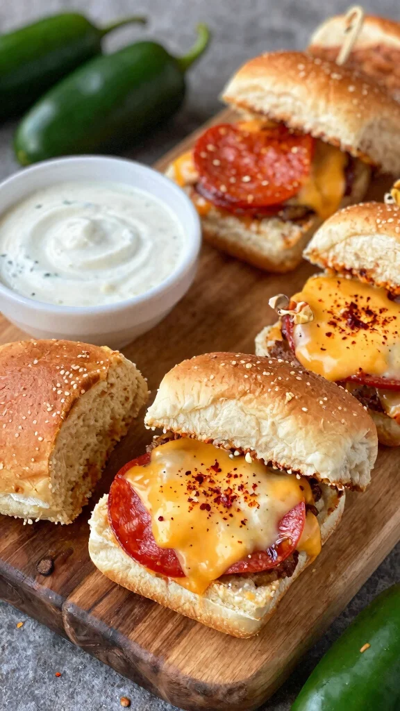 13 Pepperoni Sliders Recipes with Hawaiian Rolls for Easy Pizza-Inspired Party Food - 4. Spicy Pepperoni Sliders 1