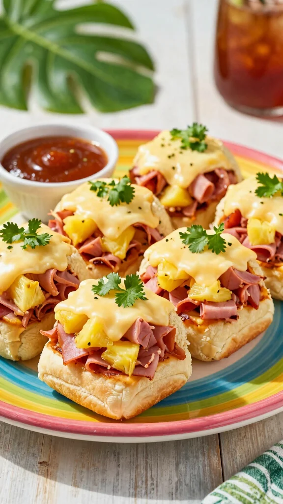 13 Pizza Sliders Recipes with Hawaiian Rolls That Everyone Will Want Seconds Of - 5. Hawaiian Luau Pizza Sliders 1