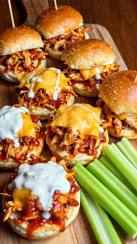 13 Pizza Sliders Recipes with Hawaiian Rolls That Everyone Will Want Seconds Of - 6. Buffalo Chicken Pizza Sliders 1