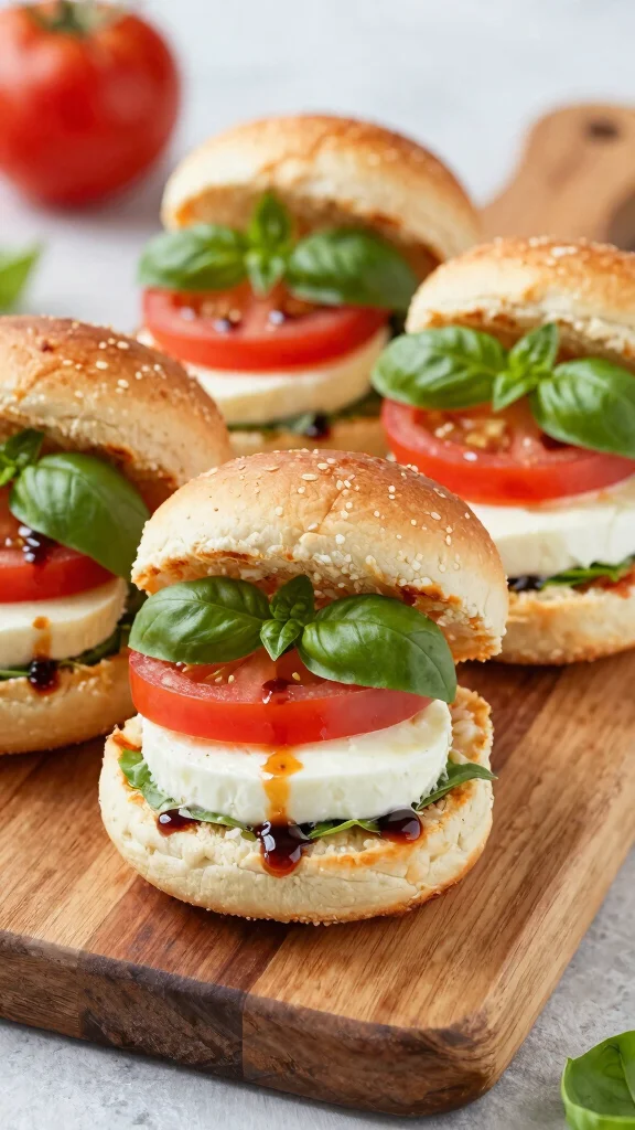 13 Pizza Sliders Recipes with Hawaiian Rolls That Everyone Will Want Seconds Of - 7. Caprese Pizza Sliders 1