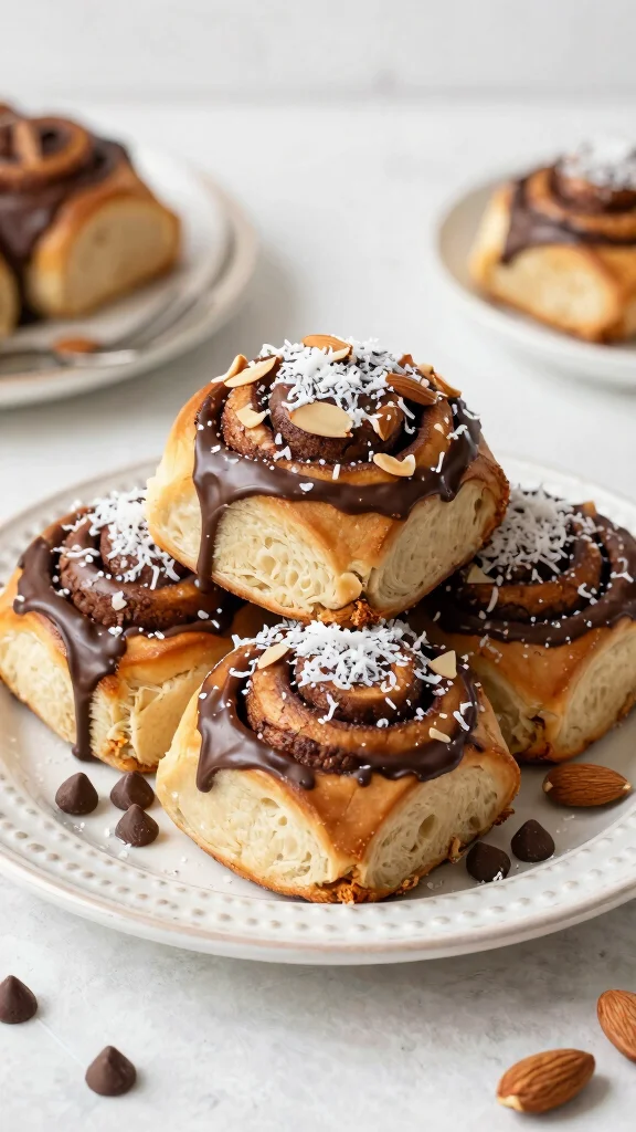 13 Sourdough Discard Cinnamon Rolls Recipes for Soft, Sweet, Bakery-Style Bakes - 6. Almond Joy Sourdough Cinnamon Rolls 1