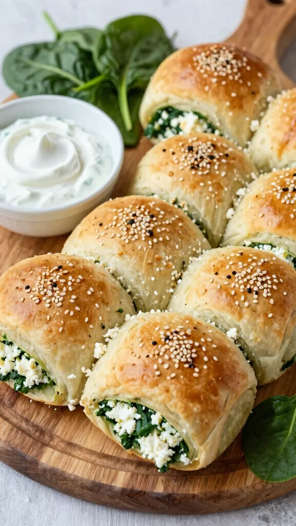 13 Sourdough Discard Dinner Rolls Recipes for Soft, Flavorful, No-Waste Baking - 8. Spinach and Feta Sourdough Discard Rolls 1