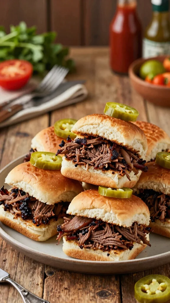 14 BBQ Sliders Recipes with Hawaiian Rolls for Sweet, Smoky, and Easy Meals - 3. BBQ Beef Brisket Sliders 1