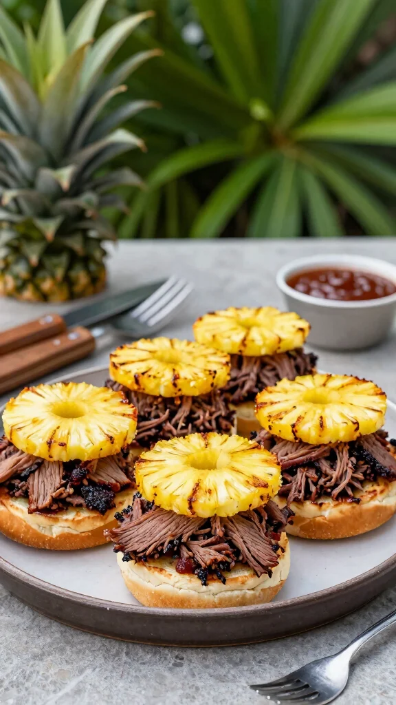 14 BBQ Sliders Recipes with Hawaiian Rolls for Sweet, Smoky, and Easy Meals - 6. Smoked Brisket and Pineapple Sliders 1