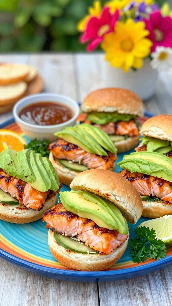 14 BBQ Sliders Recipes with Hawaiian Rolls for Sweet, Smoky, and Easy Meals - 9. Sweet and Smoky BBQ Salmon Sliders 1