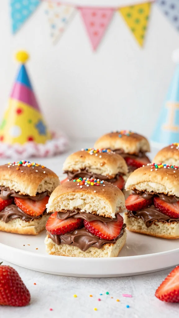 14 Baked Sliders Recipes with Hawaiian Rolls for Easy Make-Ahead Meals and Parties - 14. Strawberry Nutella Sliders 1