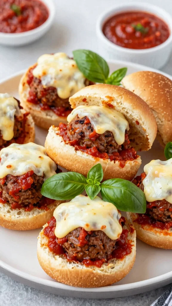 14 Baked Sliders Recipes with Hawaiian Rolls for Easy Make-Ahead Meals and Parties - 7. Meatball Sliders 1