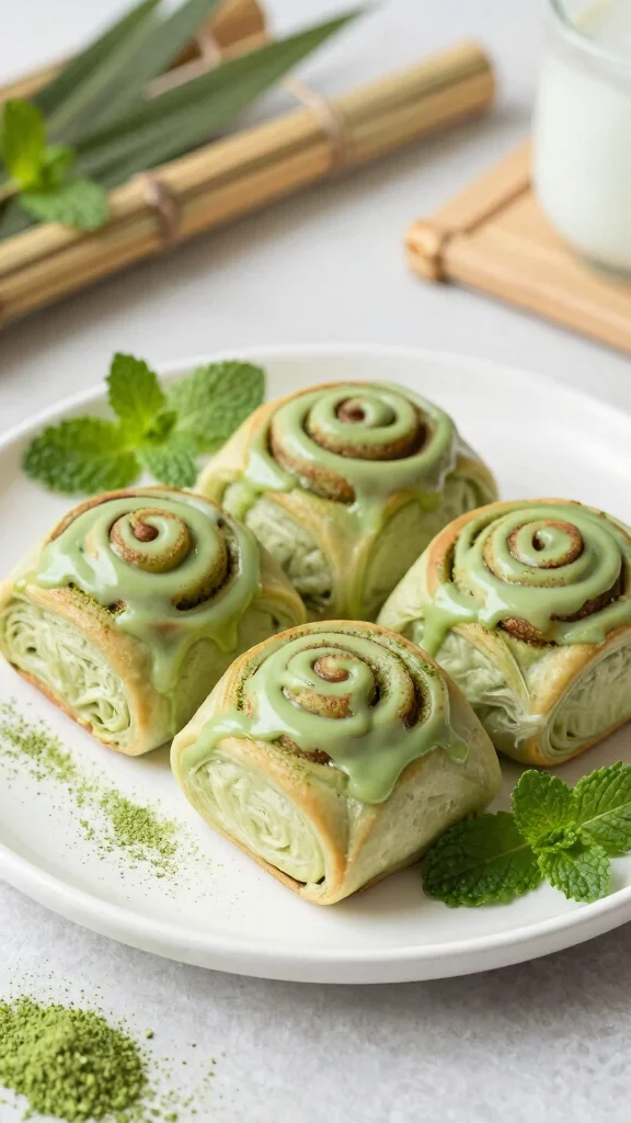 14 Bread Machine Cinnamon Rolls Recipes for Soft, Fluffy, Bakery-Style Treats - 14. Matcha Green Tea Cinnamon Rolls 1