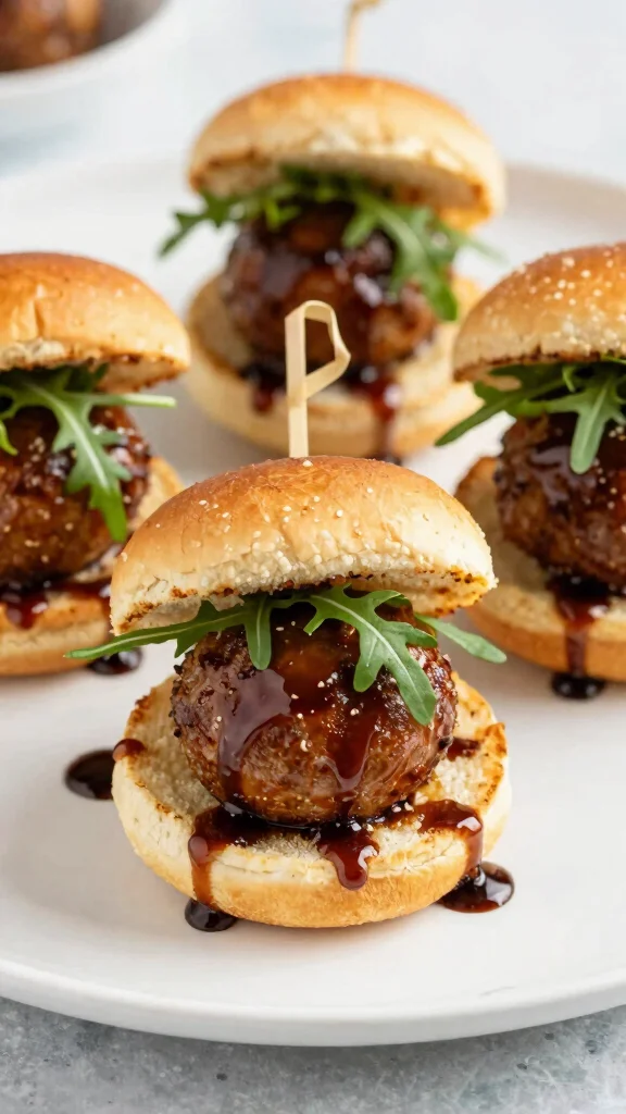 14 Meatball Sliders Recipes with Hawaiian Rolls for Hearty and Cheesy Comfort Food - 12. Balsamic Glazed Meatball Sliders 1