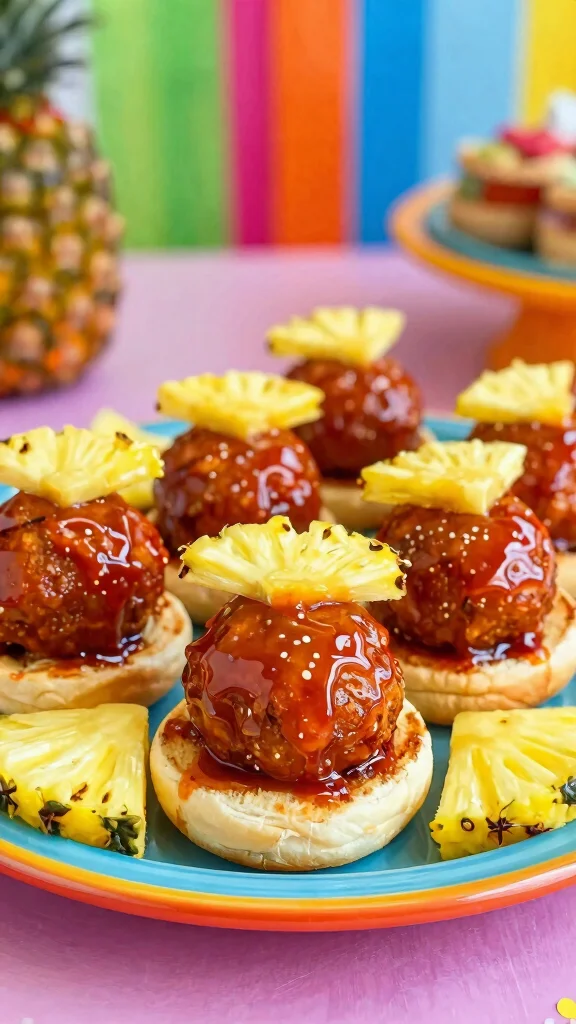 14 Meatball Sliders Recipes with Hawaiian Rolls for Hearty and Cheesy Comfort Food - 7. Sweet and Sour Meatball Sliders 1