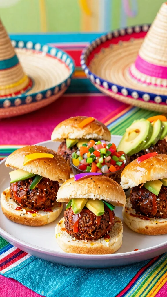 14 Meatball Sliders Recipes with Hawaiian Rolls for Hearty and Cheesy Comfort Food - 8. Tex-Mex Meatball Sliders 1