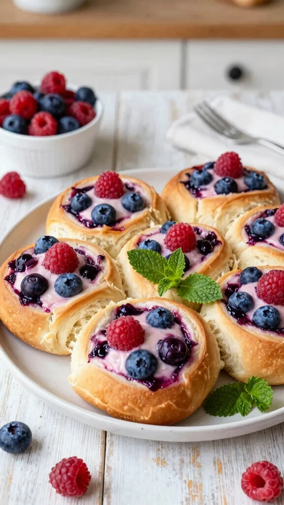 14 Sourdough Starter Cinnamon Rolls Recipes for Soft, Tangy, Homemade Goodness - 11. Berry Bliss Sourdough Rolls 1