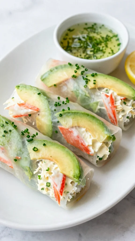 14 Vietnamese Rice Paper Rolls Recipes That Are Fresh, Healthy, and Full of Flavor - 7. Crab and Cream Cheese Rice Paper Rolls 1