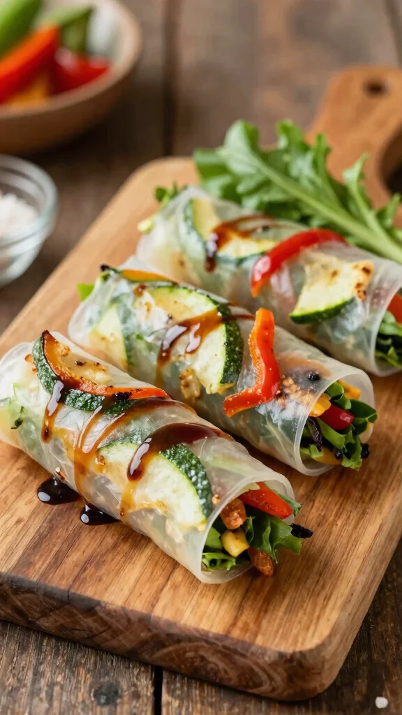 14 Vietnamese Rice Paper Rolls Recipes That Are Fresh, Healthy, and Full of Flavor - 9. Roasted Vegetable Rice Paper Rolls 1