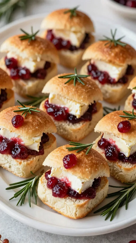 15 Burger Sliders Recipes with Hawaiian Rolls for Juicy, Cheesy, Crowd-Pleasing Bites - 14. Cranberry Brie Sliders 1