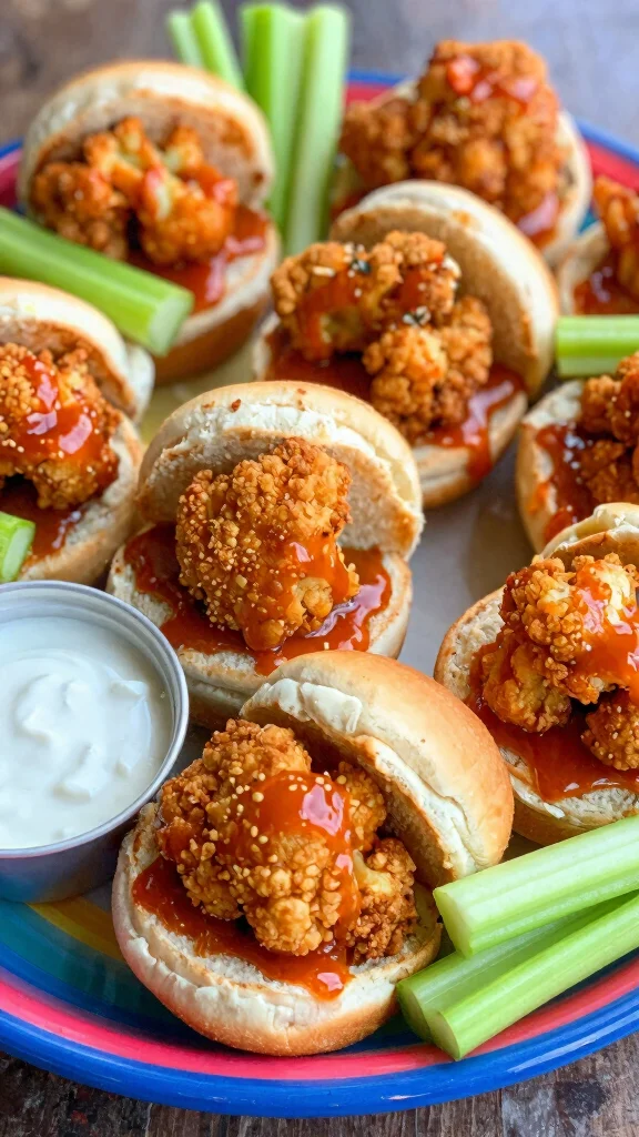 15 Burger Sliders Recipes with Hawaiian Rolls for Juicy, Cheesy, Crowd-Pleasing Bites - 9. Buffalo Cauliflower Sliders 1