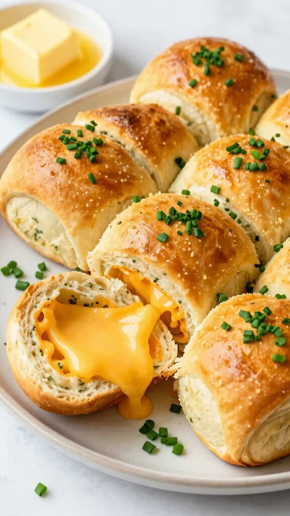 15 Easy Yeast Rolls Recipes for Soft, Fluffy, Homemade Bread Everyone Will Love - 7. Cheddar and Chive Rolls 1