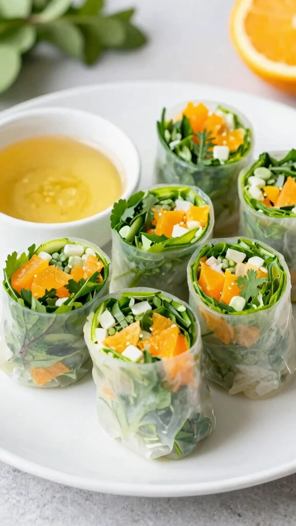 15 Rice Paper Rolls Recipes That Are Fresh, Light, and Easy to Make at Home - 12. Herb and Citrus Rice Paper Rolls 1