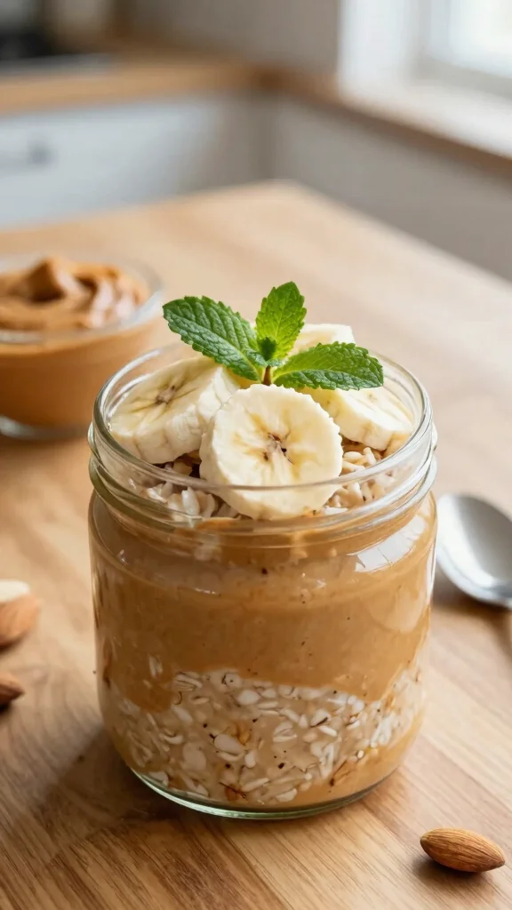 17 Almond Butter Overnight Oats Recipes - Creamy and Healthy Breakfasts - 1. Classic Almond Butter Overnight Oats 1