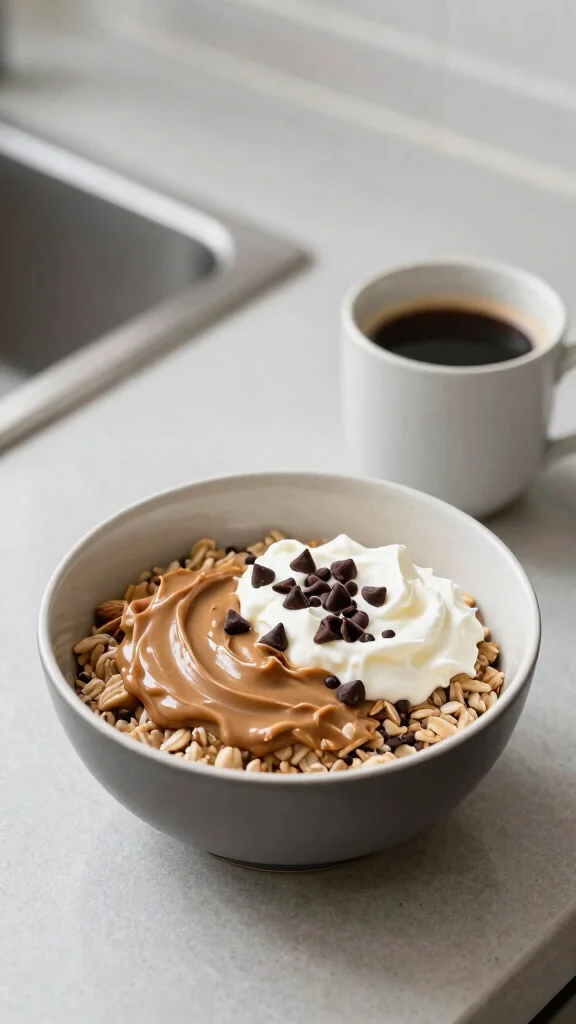 17 Almond Butter Overnight Oats Recipes - Creamy and Healthy Breakfasts - 17. Almond Butter Coffee Oats 1