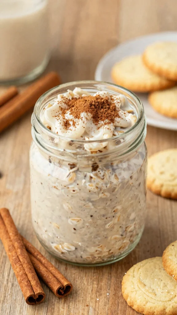 17 Blended Overnight Oats Healthy Recipes - Nutritious and Quick Breakfasts - 14. Cinnamon Roll Oats 1