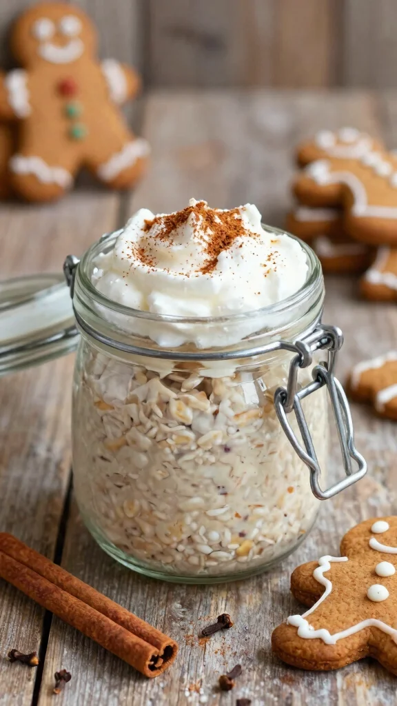 17 Blended Overnight Oats Healthy Recipes - Nutritious and Quick Breakfasts - 17. Spiced Gingerbread Oats 1