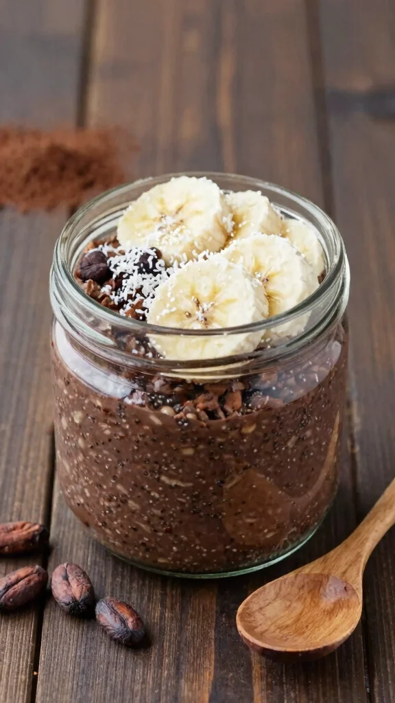 17 Blended Overnight Oats Healthy Recipes - Nutritious and Quick Breakfasts - 3. Chocolate Chia Delight 1
