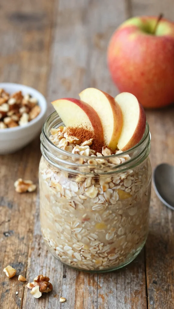 17 Blended Overnight Oats Healthy Recipes - Nutritious and Quick Breakfasts - 5. Apple Cinnamon Dream 1