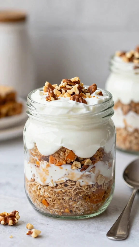 17 Carrot Cake Overnight Oats Recipes - Sweet and Protein-Packed Breakfasts - 12. Carrot Cake Overnight Oats with Yogurt 1