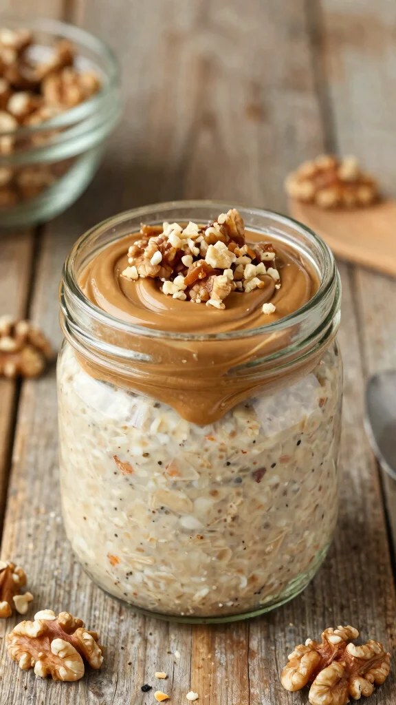 17 Carrot Cake Overnight Oats Recipes - Sweet and Protein-Packed Breakfasts - 7. Carrot Cake Overnight Oats with Nut Butter 1