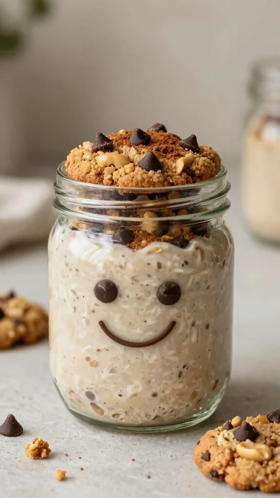 17 Chocolate Peanut Butter Overnight Oats Recipes - Sweet and Protein-Packed Breakfasts - 10. Chocolate Peanut Butter Oatmeal Cookies Overnight Oats 1