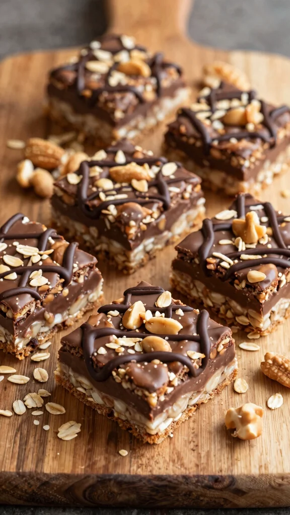 17 Chocolate Peanut Butter Overnight Oats Recipes - Sweet and Protein-Packed Breakfasts - 12. Chocolate Peanut Butter Snack Bars Overnight Oats 1