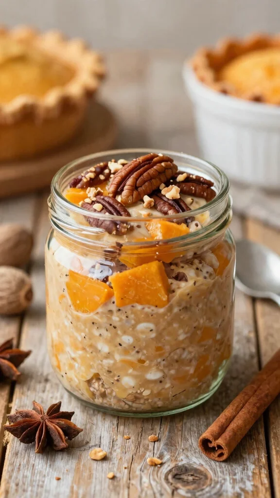 17 Easy Overnight Oats Recipes - Quick, Healthy, and Protein-Packed Meals - 11. Sweet Potato Pie Overnight Oats 1