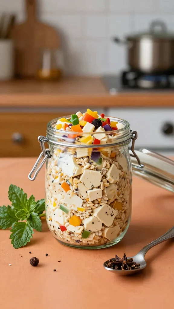 17 Easy Overnight Oats Recipes - Quick, Healthy, and Protein-Packed Meals - 14. Tofu Scramble Overnight Oats 1