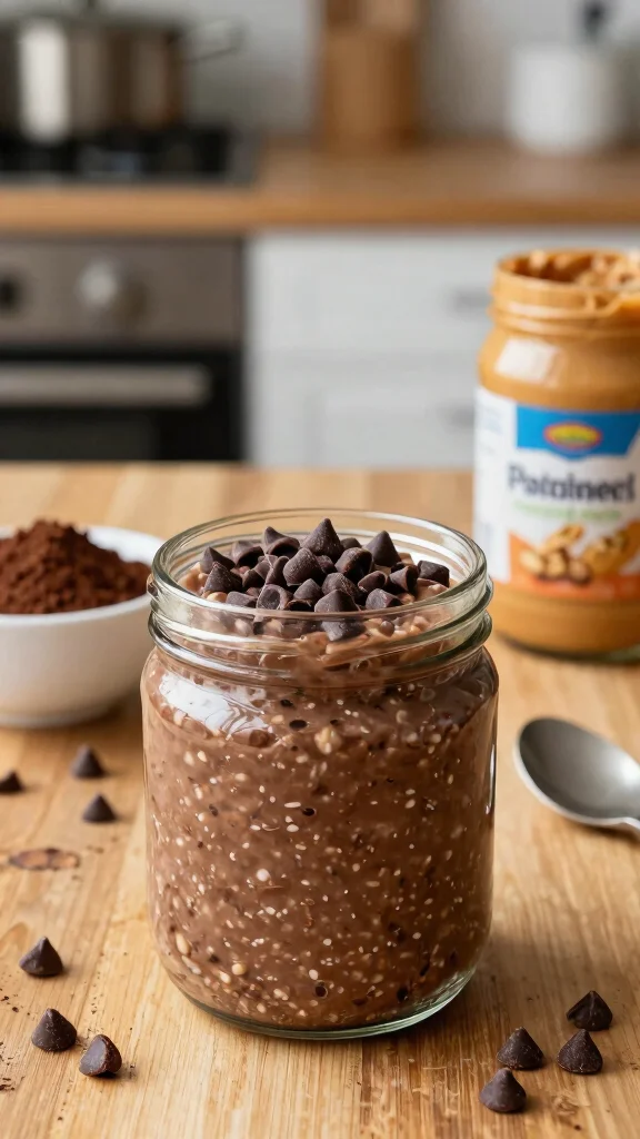17 Easy Overnight Oats Recipes - Quick, Healthy, and Protein-Packed Meals - 2. Chocolate Peanut Butter Overnight Oats 1
