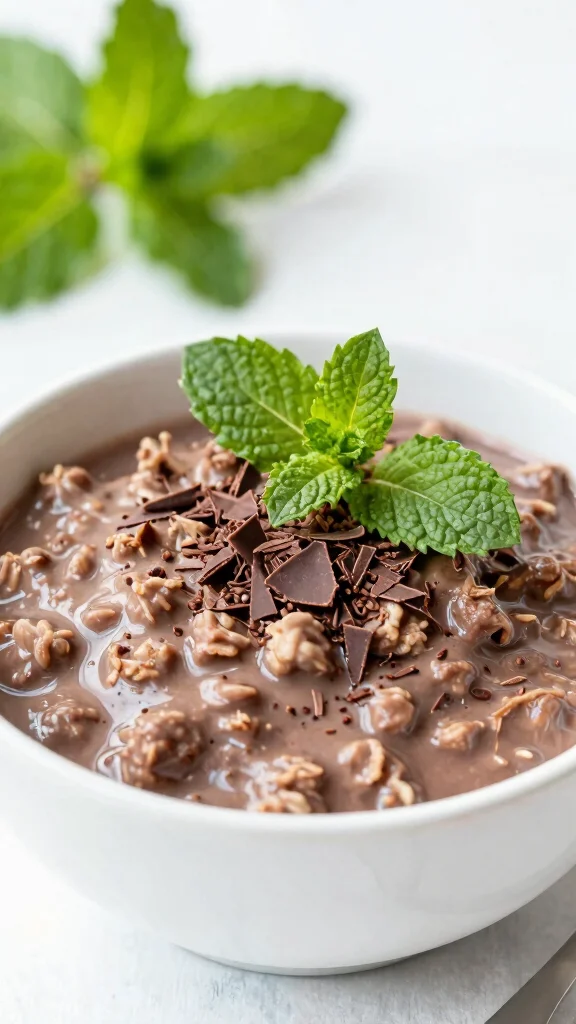 17 Low-Calorie Overnight Oats Recipes Under 200 Calories - Healthy and Filling Breakfasts - 11. Chocolate Mint Overnight Oats 1