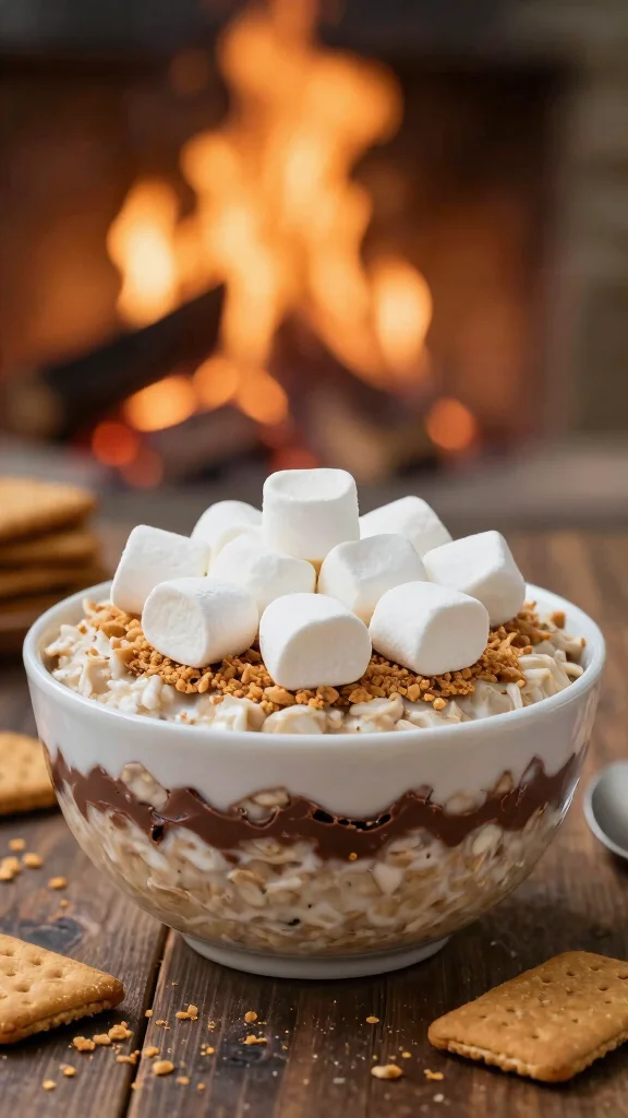 17 Low-Calorie Overnight Oats Recipes Under 200 Calories - Healthy and Filling Breakfasts - 12. S’mores Overnight Oats 1