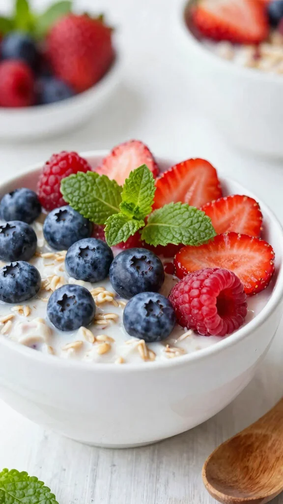 17 Low-Calorie Overnight Oats Recipes Under 200 Calories - Healthy and Filling Breakfasts - 2. Berry Bliss Overnight Oats 1