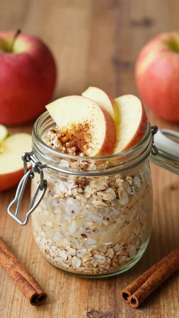 17 Low-Carb Overnight Oats Recipes - Protein-Packed and Healthy Breakfasts - 12. Apple Cinnamon Overnight Oats 1