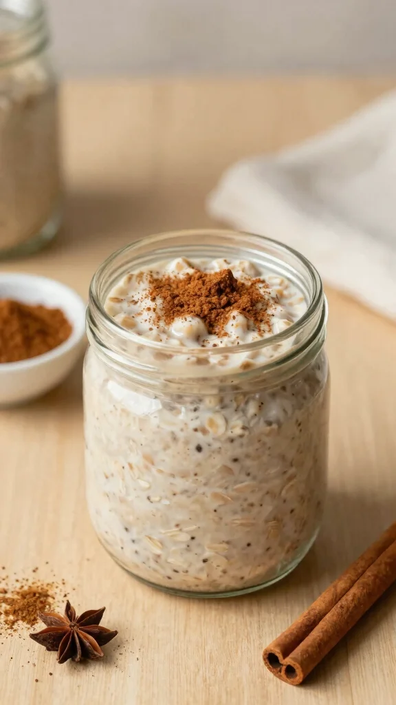 17 Low-Carb Overnight Oats Recipes - Protein-Packed and Healthy Breakfasts - 14. Spiced Chai Overnight Oats 1