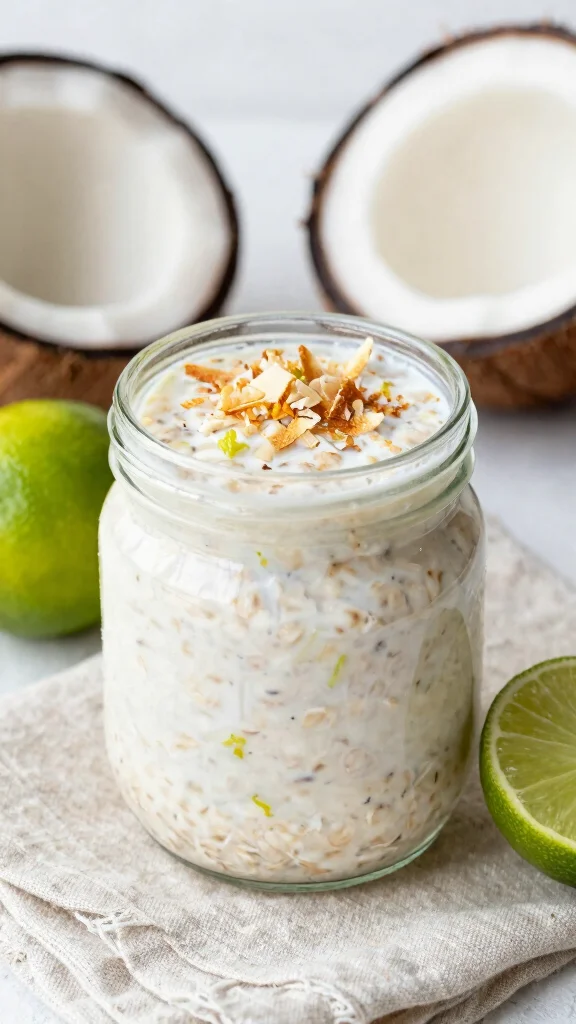 17 Low-Carb Overnight Oats Recipes - Protein-Packed and Healthy Breakfasts - 4. Coconut Lime Overnight Oats 1