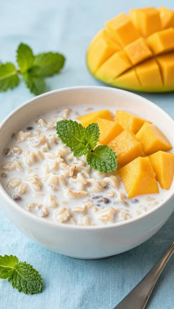 17 Mango Coconut Overnight Oats Recipes - Tropical, Healthy, and Protein-Packed Breakfasts - 17. Mango Coconut Overnight Oats with Herbal Infusion 1