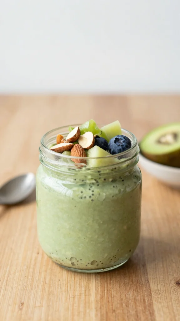 17 Overnight Oats Recipes with Coconut Milk - Healthy and Easy Breakfasts - 5. Matcha Green Tea Oats 1